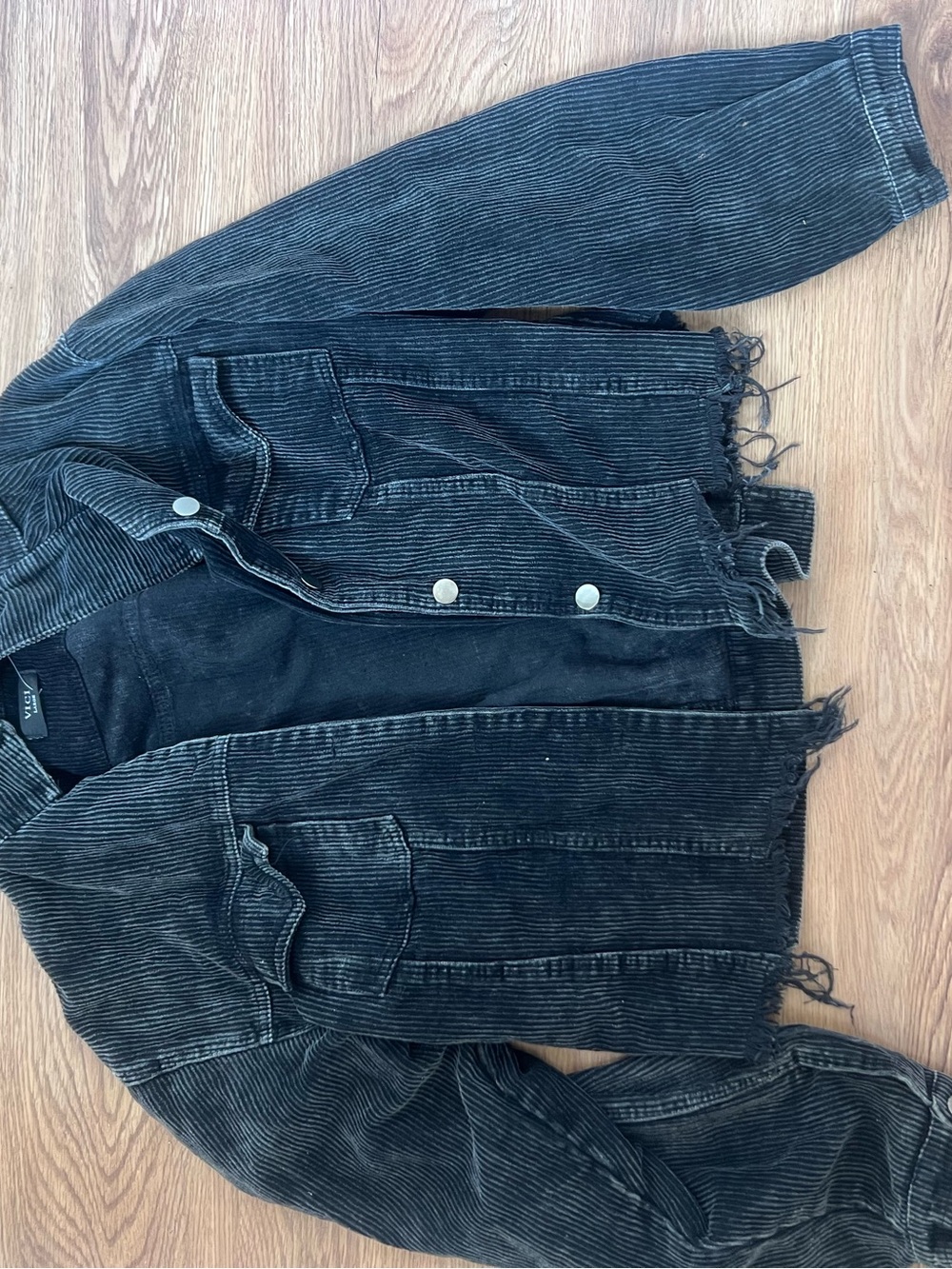 Women Black Corduroy Jacket - Unbranded